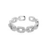 Classic Twist Chain Open Rings For Women Zircon Stainless Steel Geometric Twist Wrapped Couple Ring Wedding Aesthetic Jewelry - Image 8