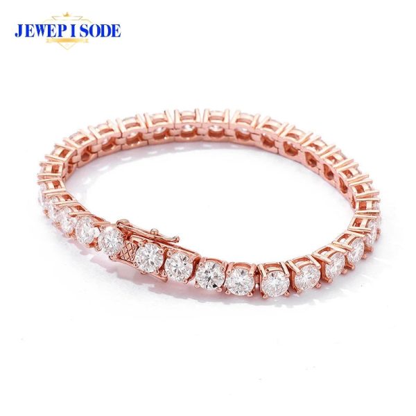 Hip Hop S925 Sterling Silver Sparkling High Carbon Diamond Charm Chain Tennis Bracelets for Women Men Fine Jewelry Trendy Gift - Image 9