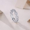 JEWEPISODE 1MM Full Moissanite Ring 925 Sterling Sliver Plated 18k Eternity Band Rings for Woman Man Sparkling Party Jewelry - Image 5