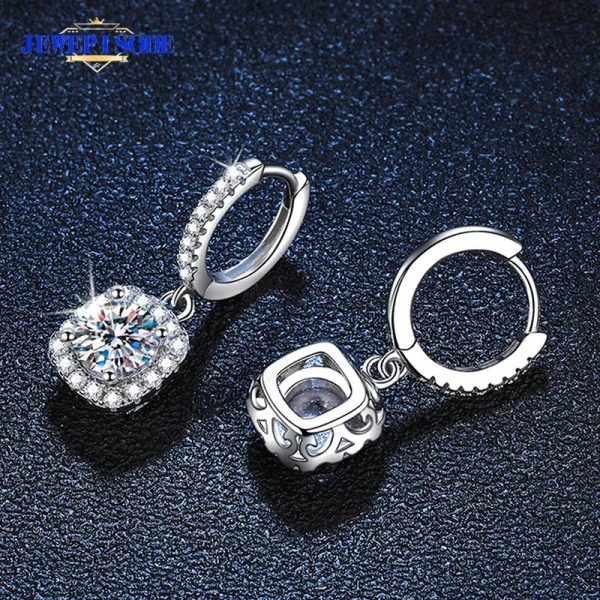 JEWEPISODE D Color Moissanite Earrings 925 Sterling Sliver Plated 18k White Gold Earring for Women Wedding Party Fine Jewelry - Image 4