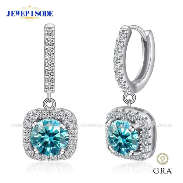 JEWEPISODE D Color Moissanite Earrings 925 Sterling Sliver Plated 18k White Gold Earring for Women Wedding Party Fine Jewelry - Image 17