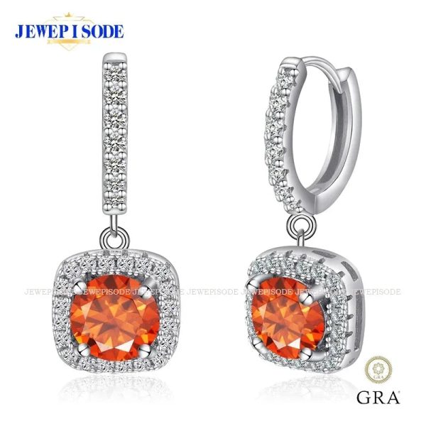 JEWEPISODE D Color Moissanite Earrings 925 Sterling Sliver Plated 18k White Gold Earring for Women Wedding Party Fine Jewelry - Image 15