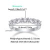 JEWEPISODE S925 Sterling Silver Jewelry Wedding Bands 3mm D Color VVS1 Moissanite Ring for Women Total 0.7CT Pass Diamond Tester - Image 2