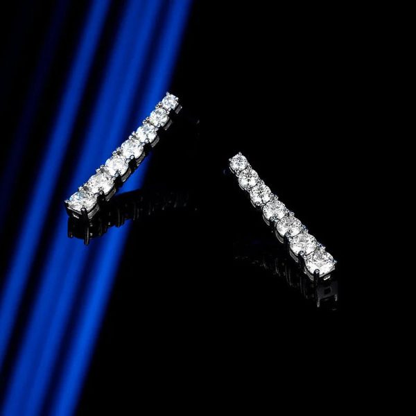 JEWEPISODE S925 Sterling Sliver Plated 18k White Gold D Color Moissanite Drop Earrings for Woman Wedding Ear Jewelry with GRA - Image 3